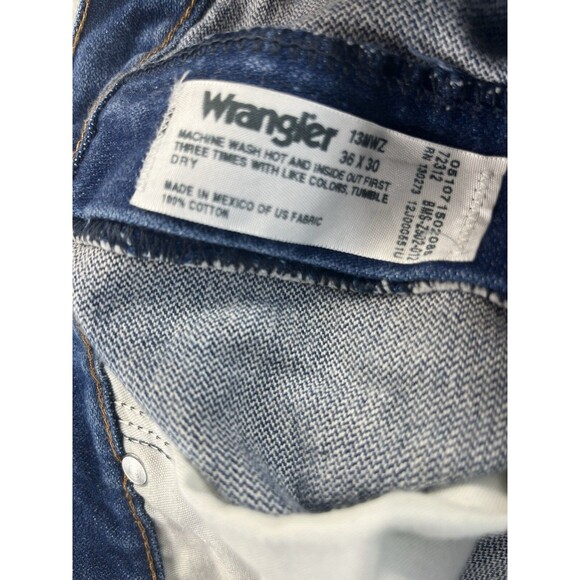 Wrangler Jeans Mens 36X30 Blue Cowboy Cut 13MWZ Western Rodeo American Denim - Picture 10 of 11